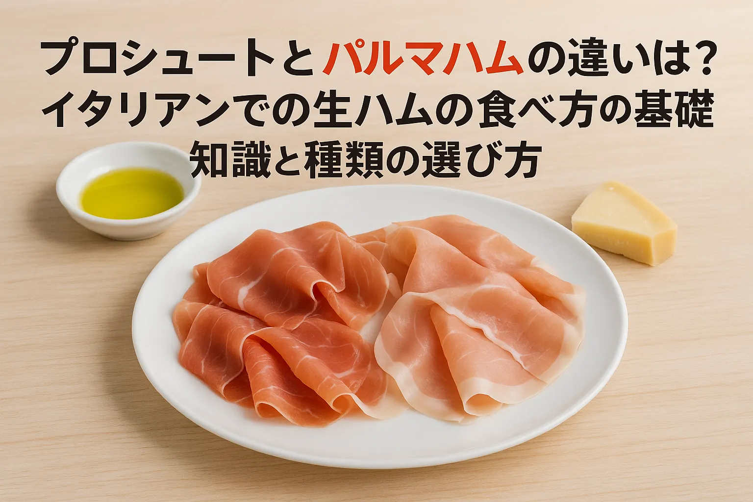 プロシュートとパルマハムの違いは？イタリアンでの生ハムの食べ方の基礎知識と種類の選び方